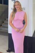 Sleeveless See-Through Bodycon Maxi Dress