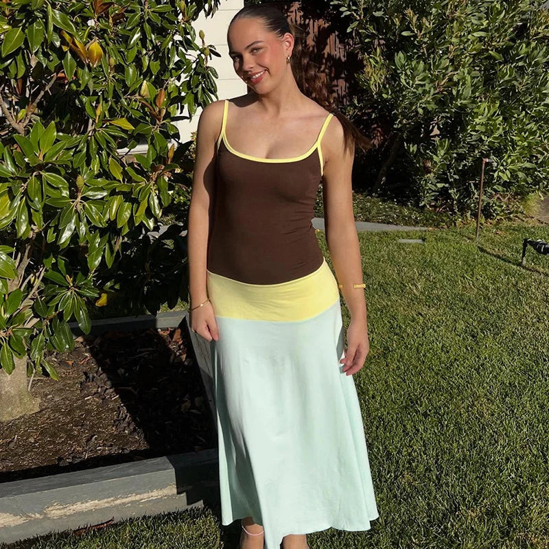 Elegant Sleeveless Slim Midi Dress
