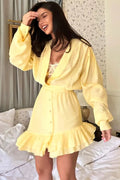 V-Neck Patchwork High Waist Slim Bodycon Mini Dress
