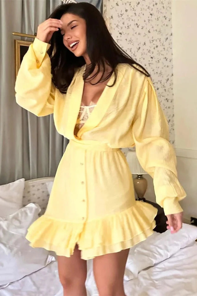 V-Neck Patchwork High Waist Slim Bodycon Mini Dress