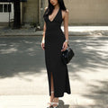 Lace Up Backless Sleeveless Maxi Dress