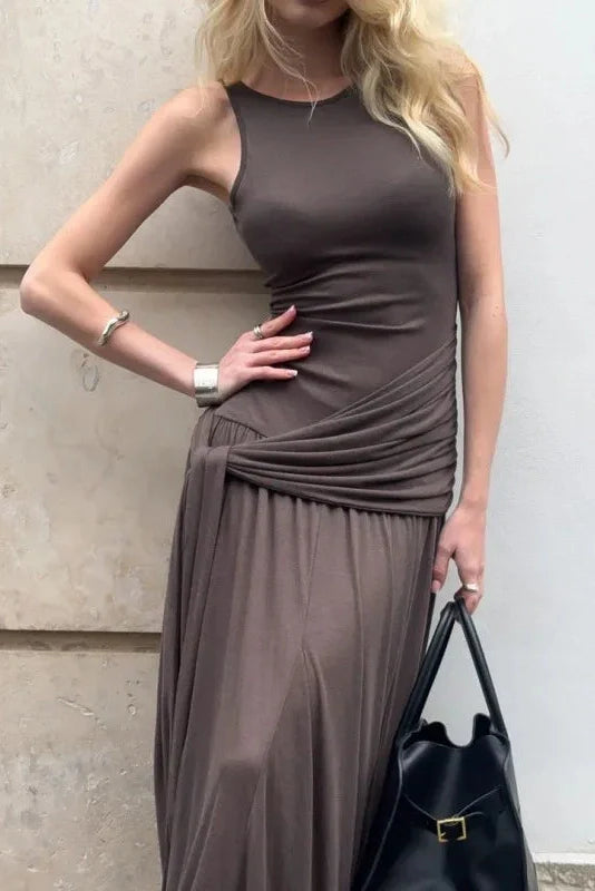 Elegant Slim Sleeveless Maxi Dress