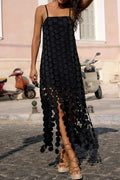 Hollow Out Backless Sleeveless Maxi Dress