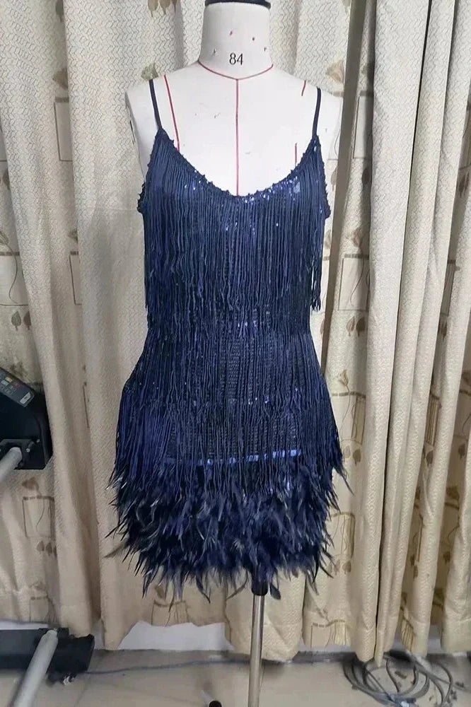 Elegant Spaghetti Straps Mini Dresses