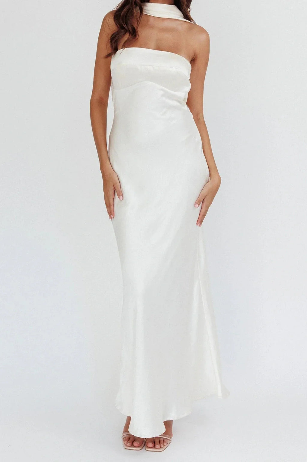 Backless Strapless Slim Fit Sleeveless Maxi Dress