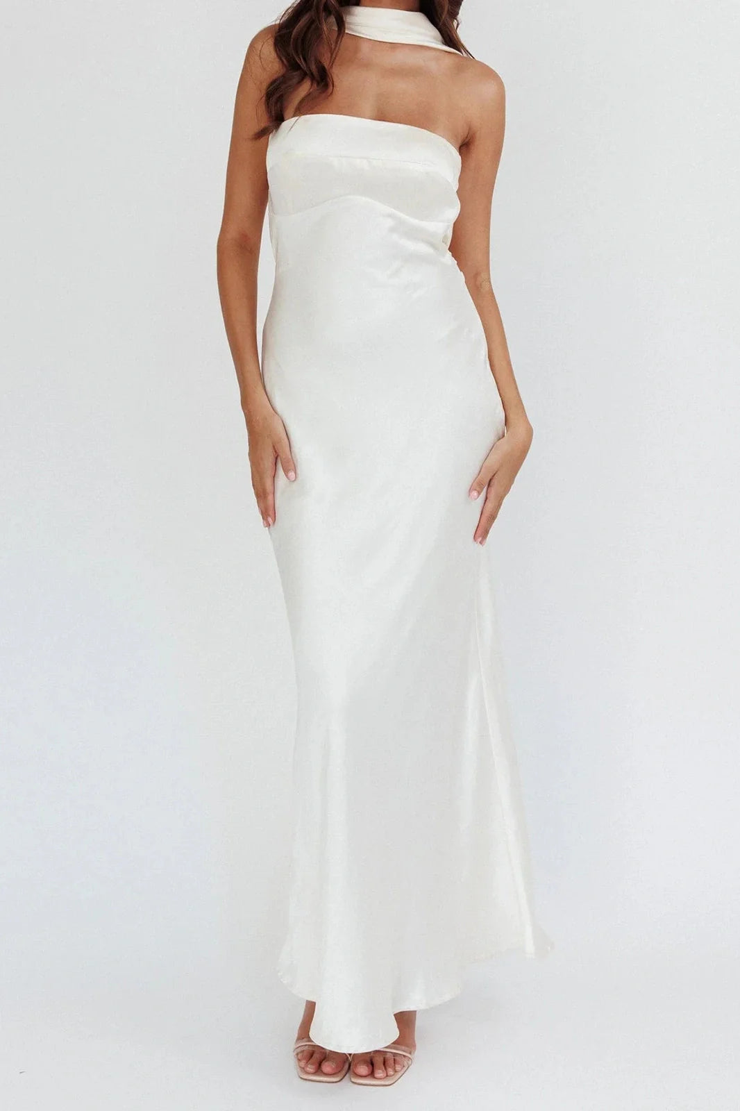 Backless Strapless Slim Fit Sleeveless Maxi Dress
