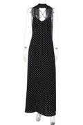 Spaghetti Strap Sleeveless Backless A-Line Maxi Dress