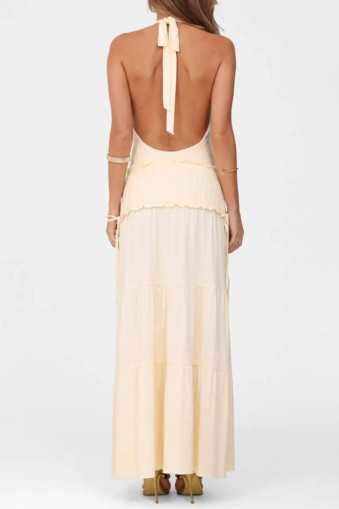 Elegant Backless Slim Maxi Dress