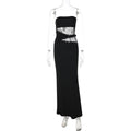 Sleeveless Lace Strapless Slim Maxi Dress