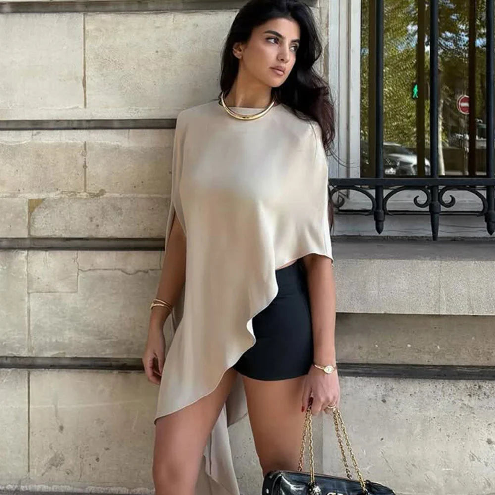 Round Neck Patchwork Loose Sleeveless Mini Dress