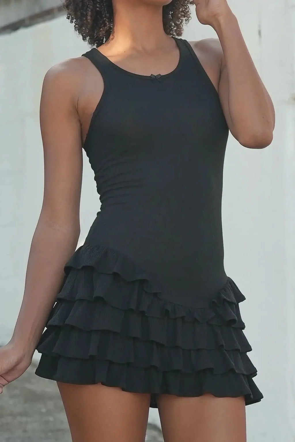 Patchwork Slim Sleeveless Bodycon Mini Dress