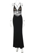 Elegant Lace Slim Maxi Dress