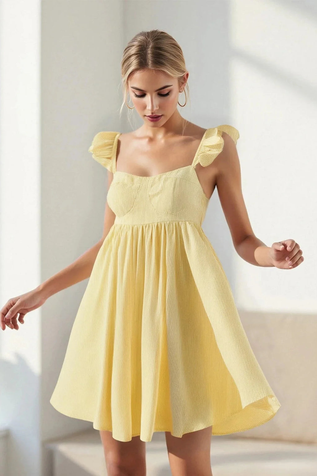 Sleeveless Backless A-Line Mini Dress