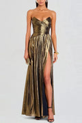 Elegant Off-Shoulder High Waist Slim Maxi Dress