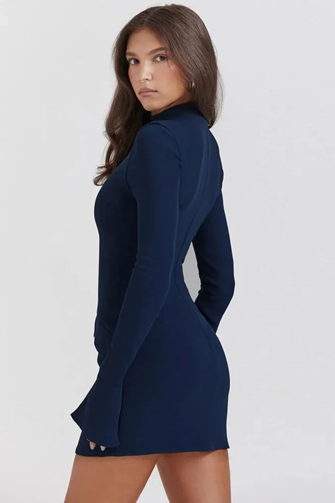 Elegant Long Sleeve Bodycon Mini Dress