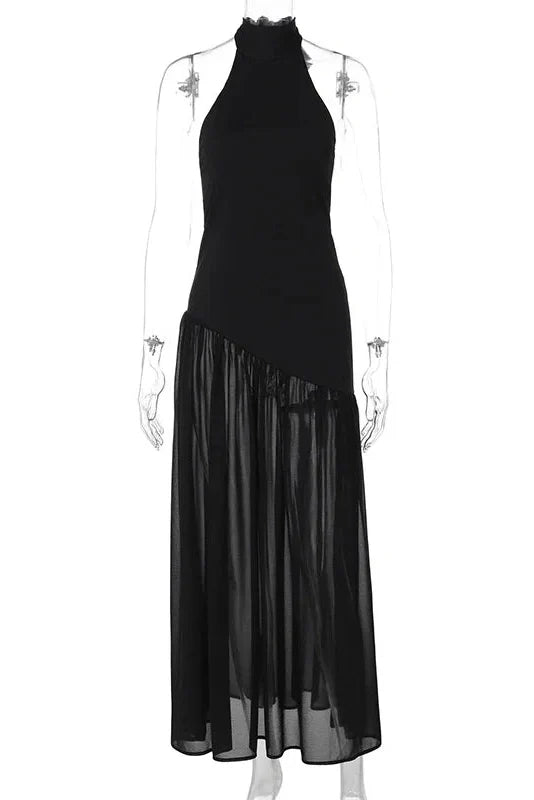 Elegant Slim Sleeveless High Waist Maxi Dress