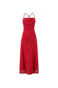 Hollow Out Sleeveless Pleat Backless Lace Up Maxi Dress
