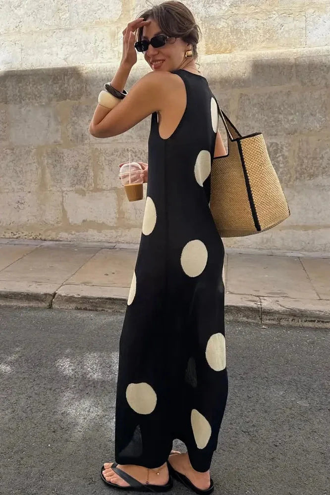Sleeveless Loose See-Through Maxi Dress