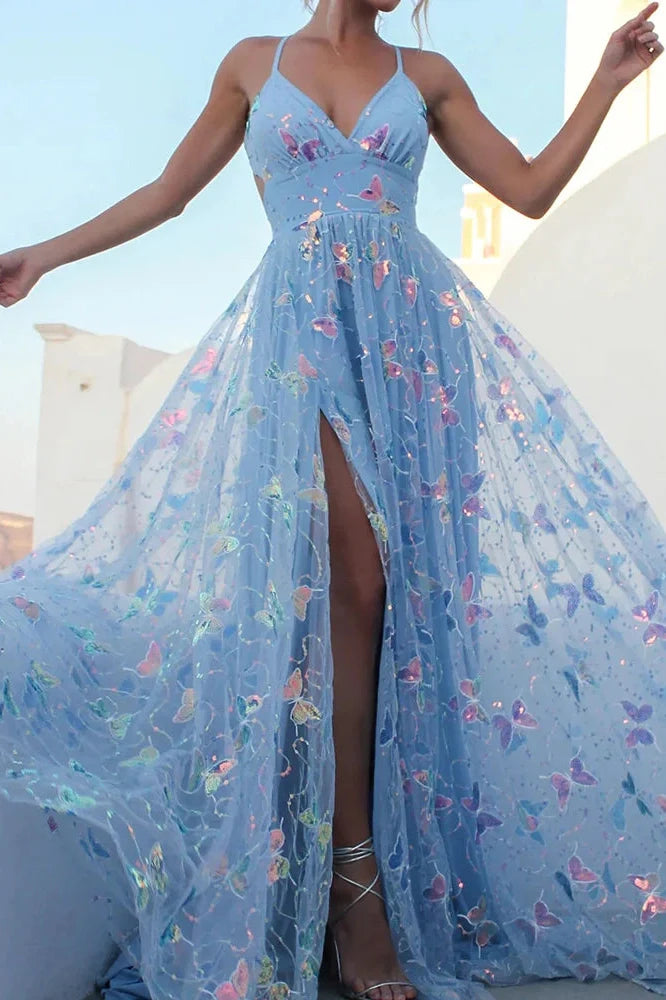 Elegant Sleeveless Pleated High Waist V-Neck Maxi Dress