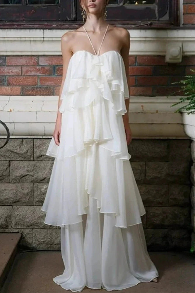 Elegant Off-Shoulder Sleeveless Maxi Dress