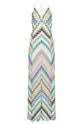 Backless Knit Spaghetti Strap Sleeveless High Waist Maxi Dress