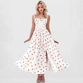 Printed Lace Up High Waist Maxi Dress