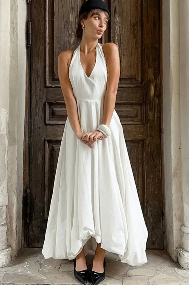 Elegant Sleeveless A-Line Bodycon Maxi Dress
