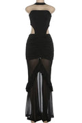 Elegant Slim High-Waisted Maxi Dress