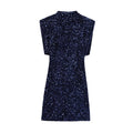 Elegant Patchwork Sleeveless Mini Dress
