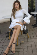 Elegant Knitted Long Sleeve A-Line Bodycon Mini Dress