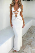 Elegant Backless Slim Maxi Dress
