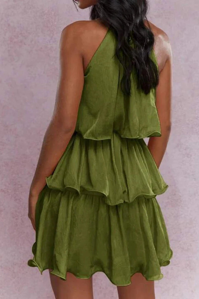 Hollow Out Loose A-Line Sleeveless Mini Dress
