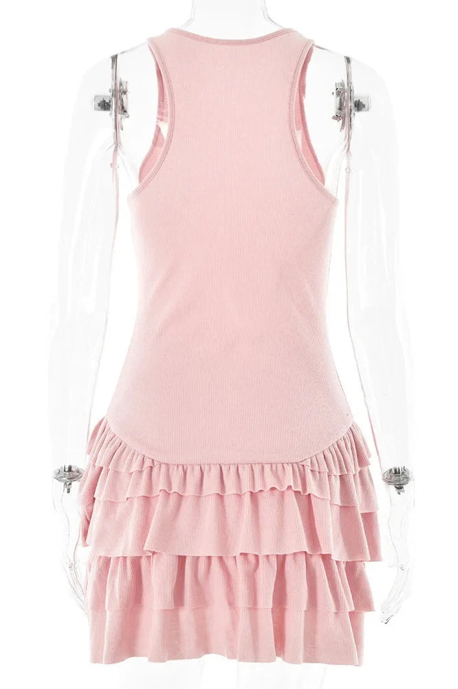 Patchwork Slim Sleeveless Bodycon Mini Dress