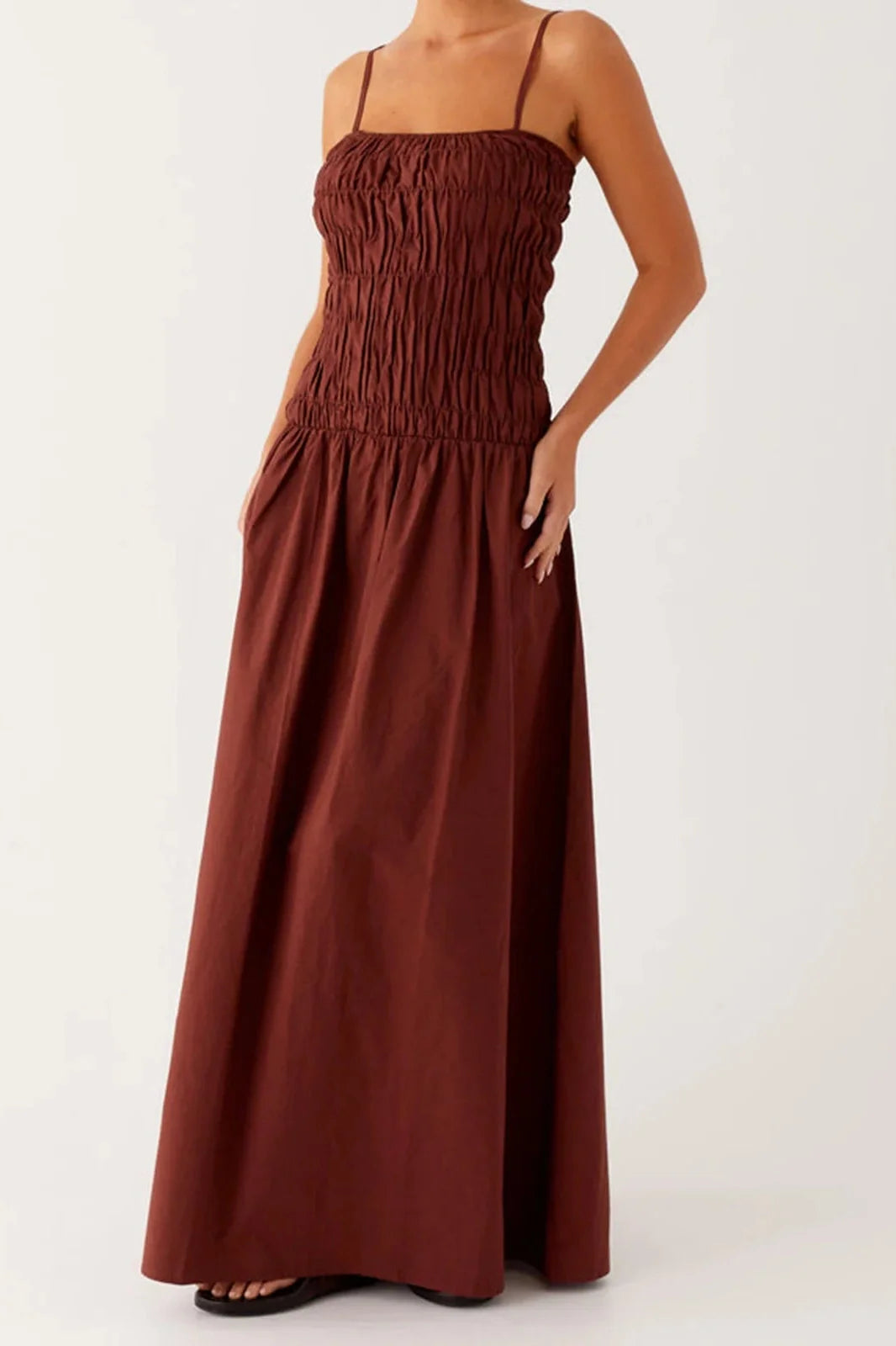 Sleeveless Spaghetti Strap Maxi Dress