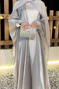 Elegant Loose Pleated Long Sleeve Maxi Dress