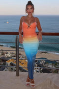 Spaghetti Strap Sleeveless Backless Maxi Dress