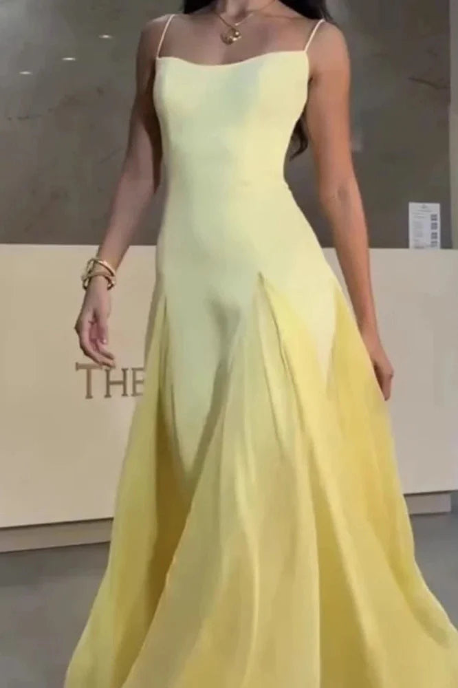 Elegant Backless High Waist Pleated Sleeveless Maxi Dress