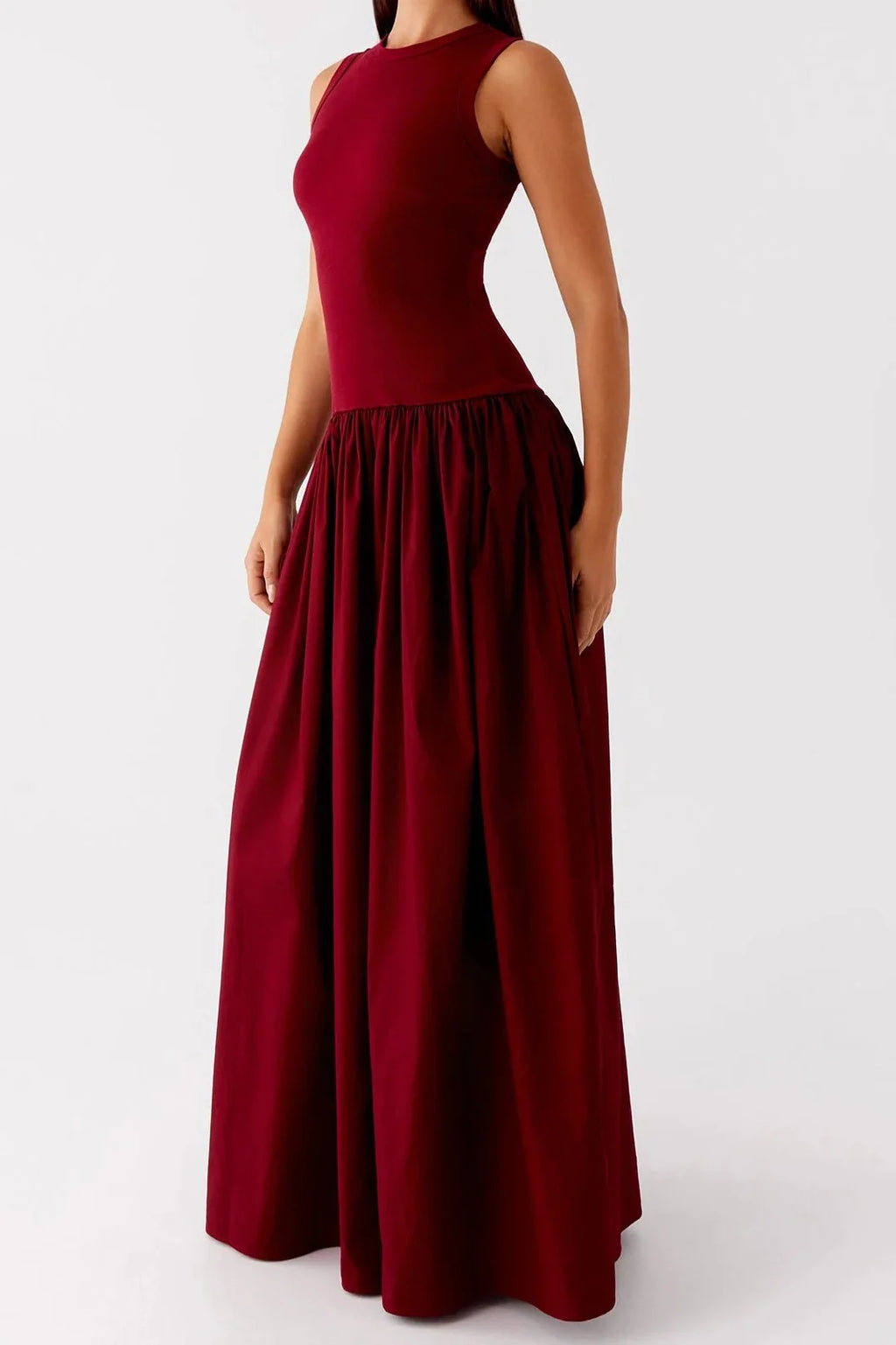 Elegant Sleeveless A-Line Maxi Dress