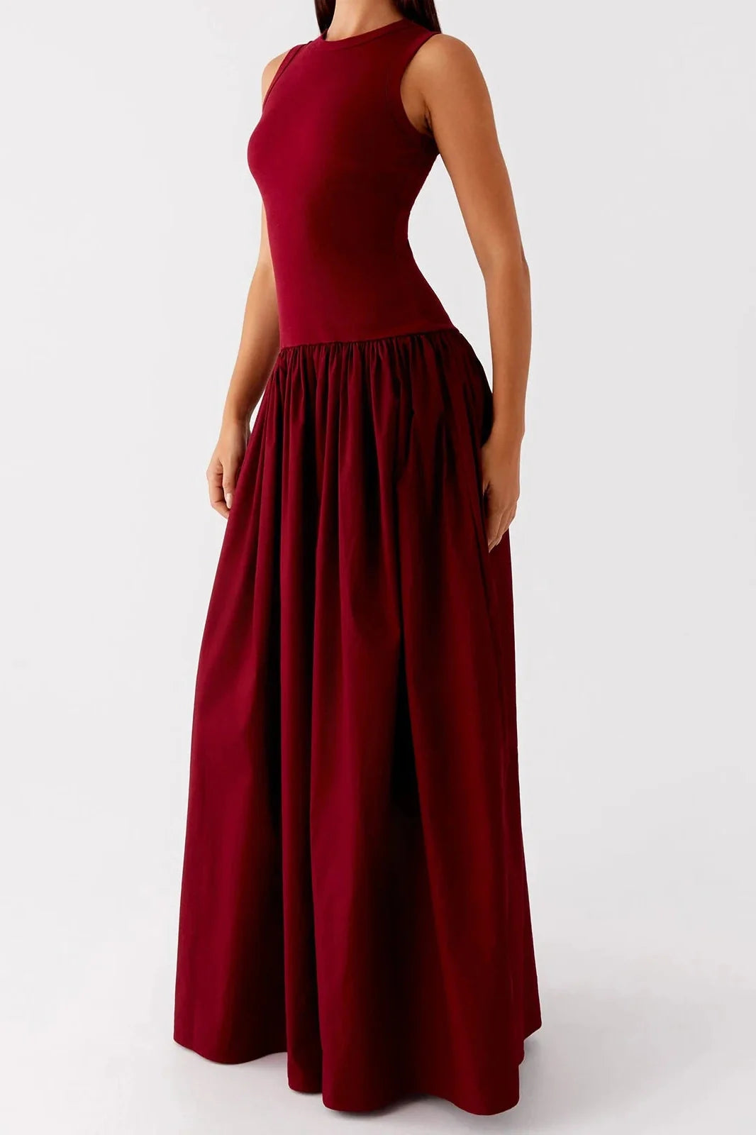 Elegant Sleeveless A-Line Maxi Dress