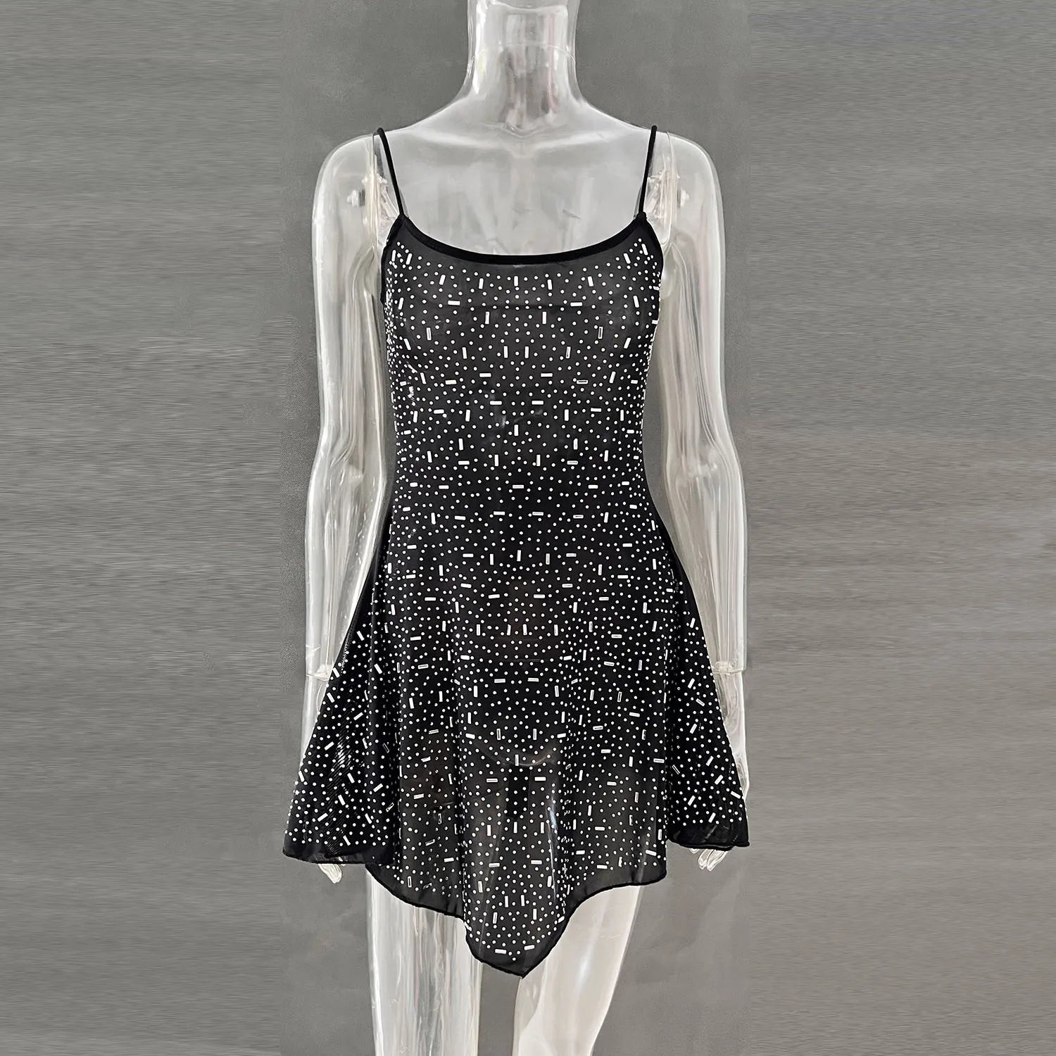 Sparkling Backless Sleeveless Mini Dress