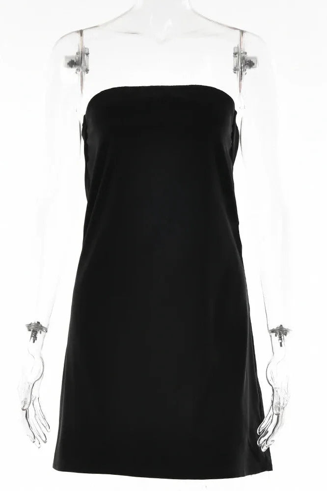 Strapless Sleeveless Backless Bodycon Mini Dress