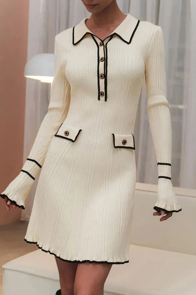 Long Sleeve High Waist Midi Dress