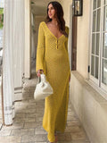See-Through Knitted Maxi Dress