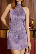 Elegant Hollow Out A-Line Off-Shoulder Slim Mini Dress