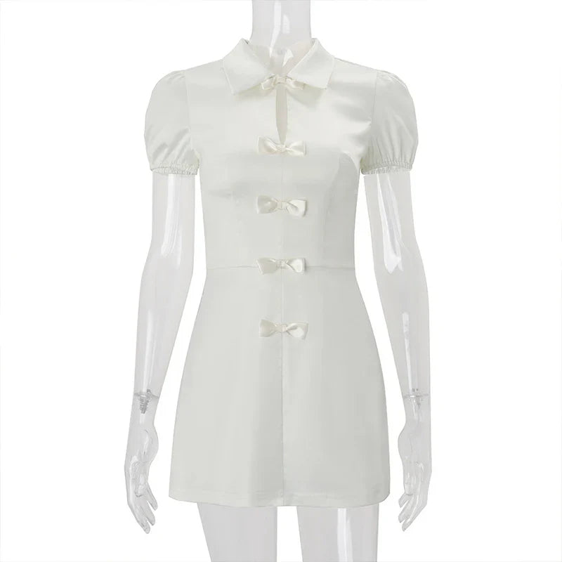 Short Sleeve Slim High Waist Mini Dress