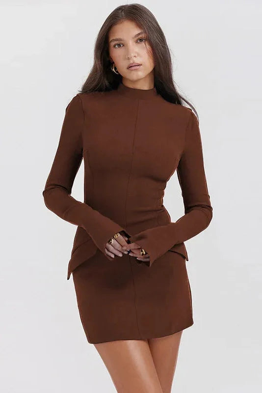 Elegant Long Sleeve Bodycon Mini Dress