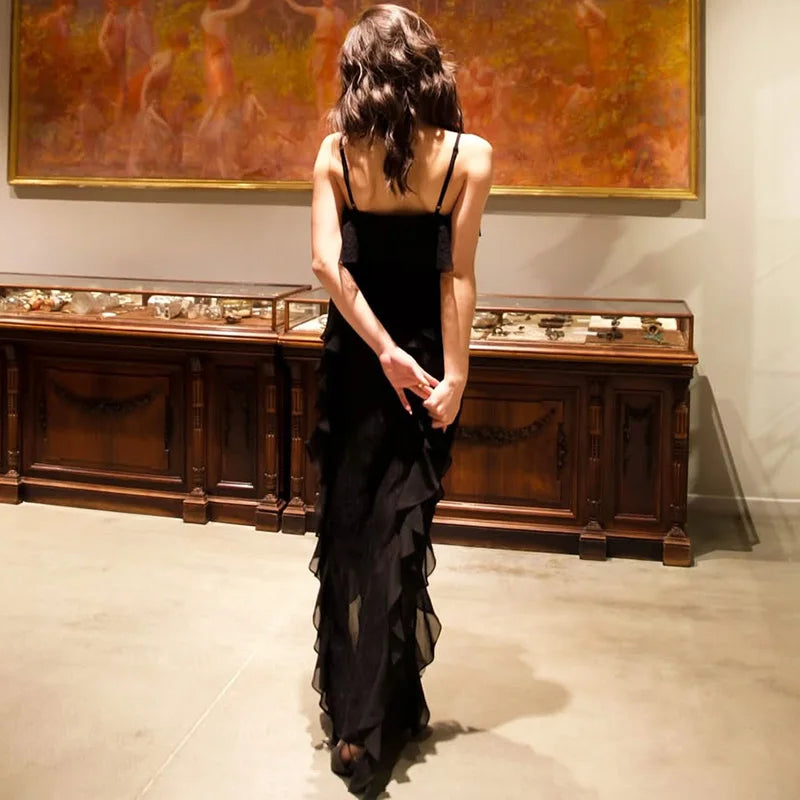 Elegant Patchwork Sleeveless Maxi Dress