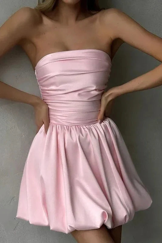 Off-Shoulder Strapless Bodycon Mini Dress
