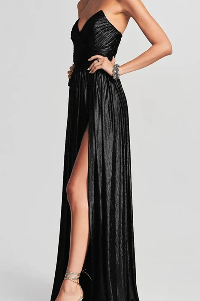 Elegant Off-Shoulder High Waist Slim Maxi Dress