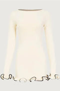 Long Sleeve Pullover O-Neck Mini Dress